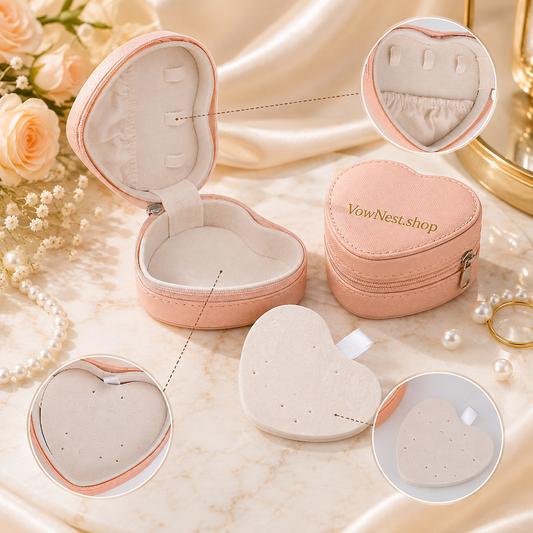 4Pcs Mini Heart Jewelry Organizer