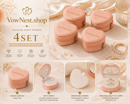 Combo 4 Set Mini Heart Jewelry Organizer