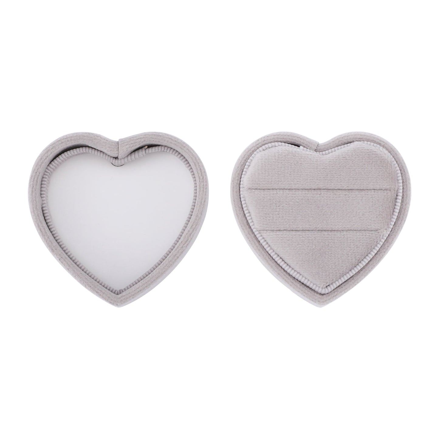 Unique Bargains Velvet Ring Box Jewelry Storage Holder Gray