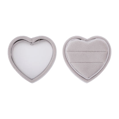 Unique Bargains Velvet Ring Box Jewelry Storage Holder Gray
