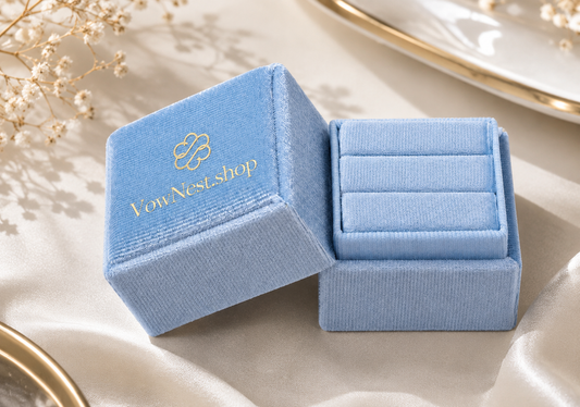 Velvet Square Proposal Ring Box