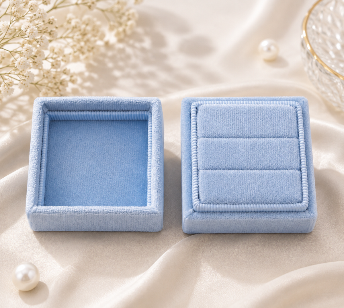 Velvet Square Proposal Ring Box