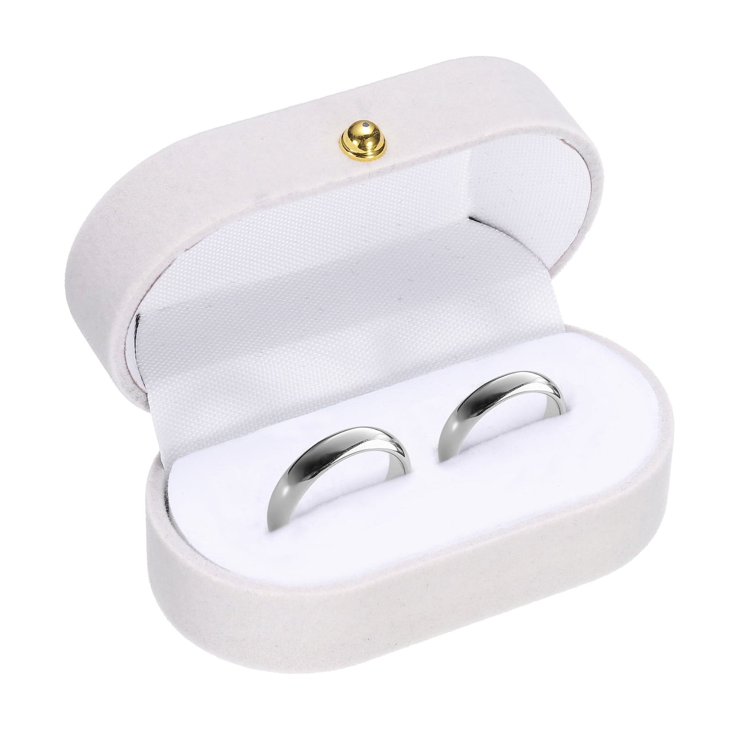Unique Bargains Velvet Small Travel Jewelry Case Mini Ring Holder Organizer Grey