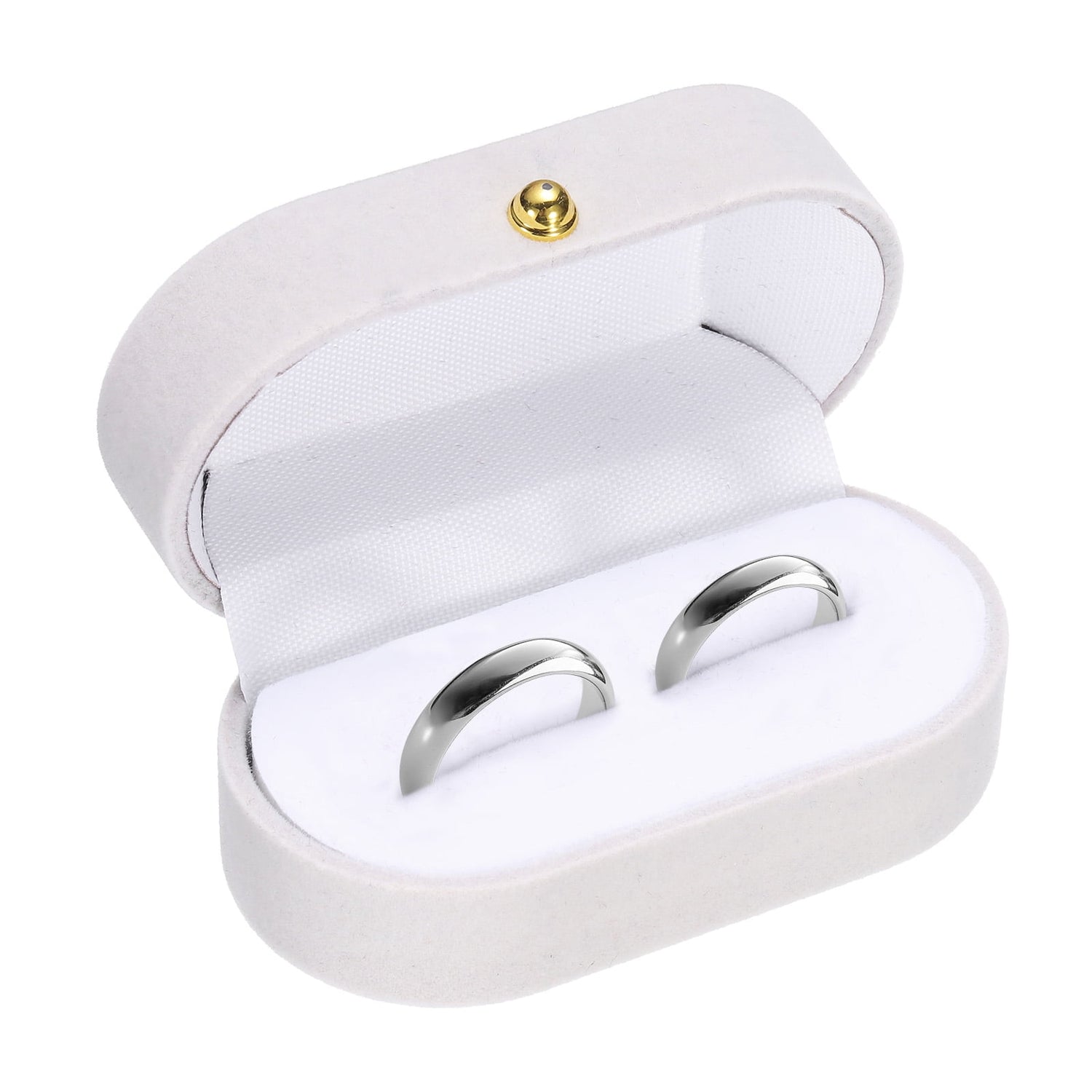 Unique Bargains Velvet Small Travel Jewelry Case Mini Ring Holder Organizer Grey