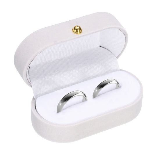 Unique Bargains Velvet Small Travel Jewelry Case Mini Ring Holder Organizer Grey