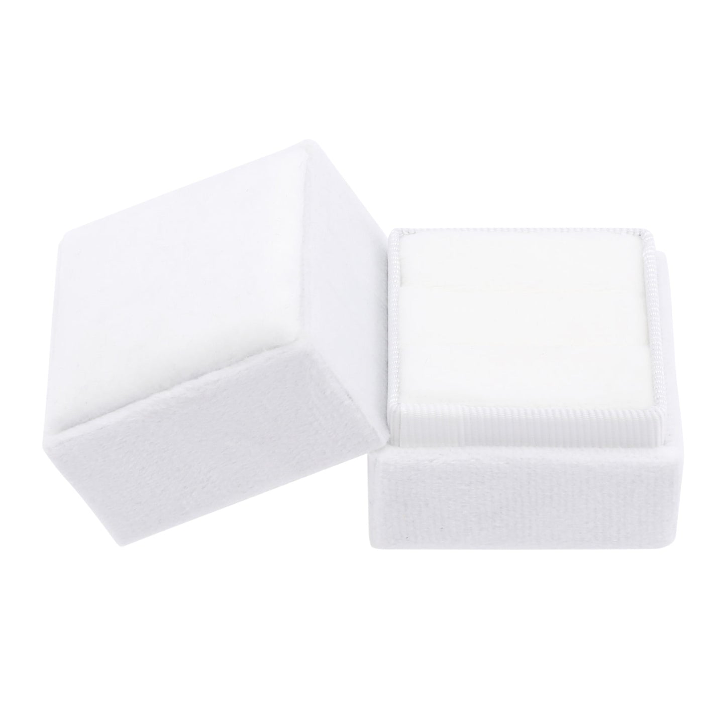 Unique Bargains Velvet Square Ring Box Storage for Proposal Light Blue