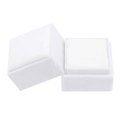 Unique Bargains Velvet Square Ring Box Storage for Proposal Light Blue