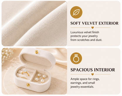 Velvet Mini Travel Jewelry Case